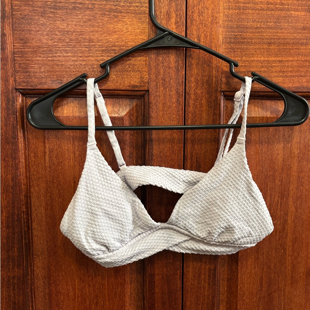 Light Purple  Textured Women's Swim Top